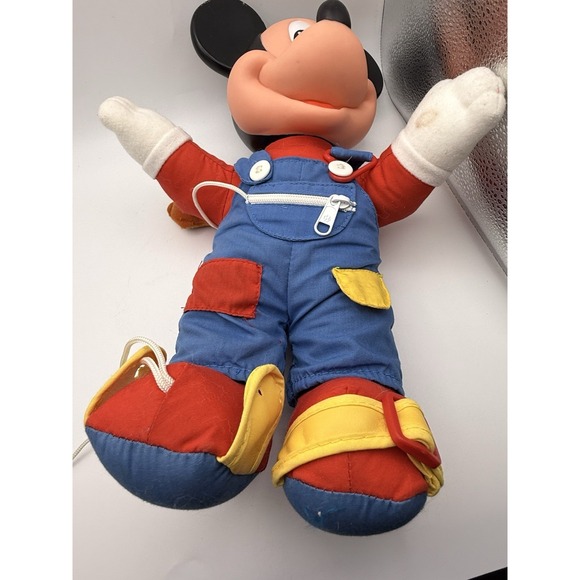 Mickey Mouse Vintage Mattel Disney Learn To Dress Me Doll 1989 VTG Toy - Picture 9 of 10